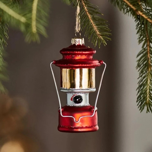 NWT Anthropologie Terrain Camp Lantern Glass Christmas Ornament - Picture 1 of 3